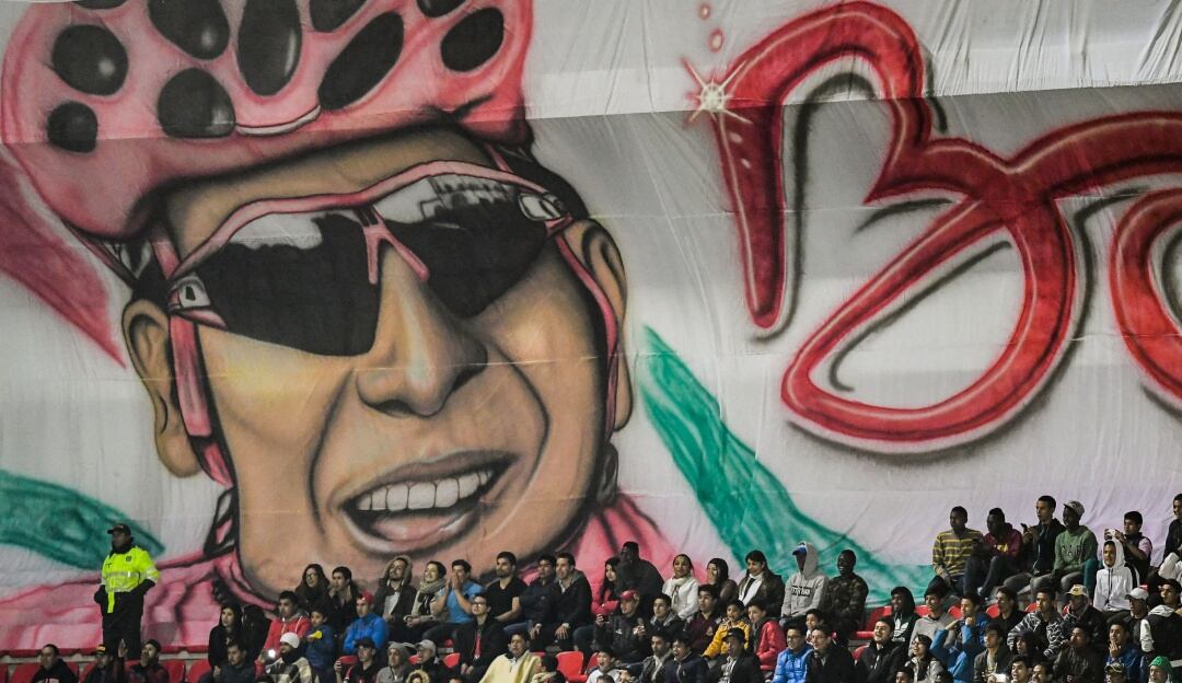 Imagen de Nairo Quintana en el Estadio la Independencia de Tunja