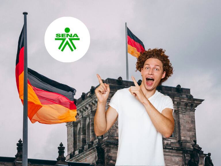SENA anuncia 145 cupos para trabajar en Alemania: vacantes en salud y educación, esta es la oferta. Imagen de fondo de Canva