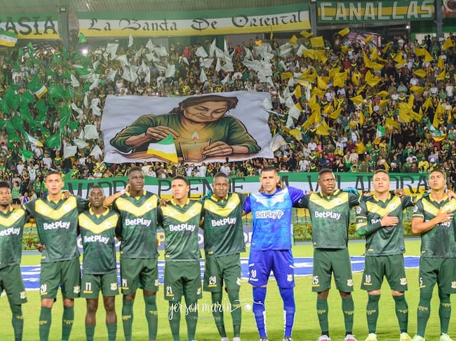 Deportes Quindío en su debut en los cuadrangulares / Twitter: @QuindioOficial.