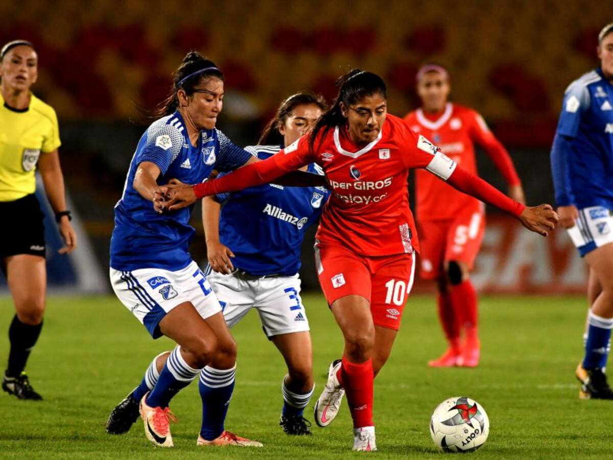 Millonarios y América empataron en la semifinal de ida de la Liga Femenina