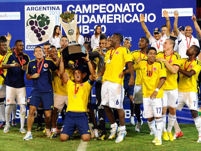 La Selección Colombia Sub-20 campeona en Argentina en el 2013. (Photo credit should read DANIEL GARCIA/AFP via Getty Images)
