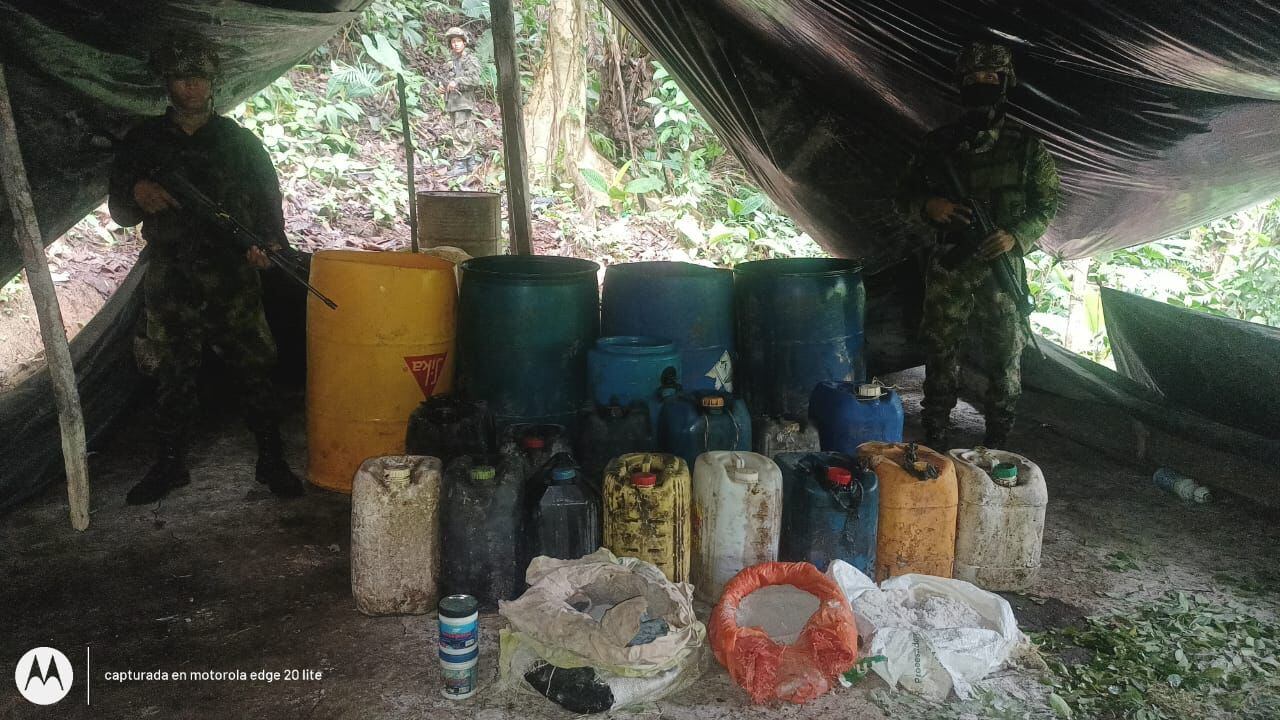 Laboratorio destruido- foto Ejército