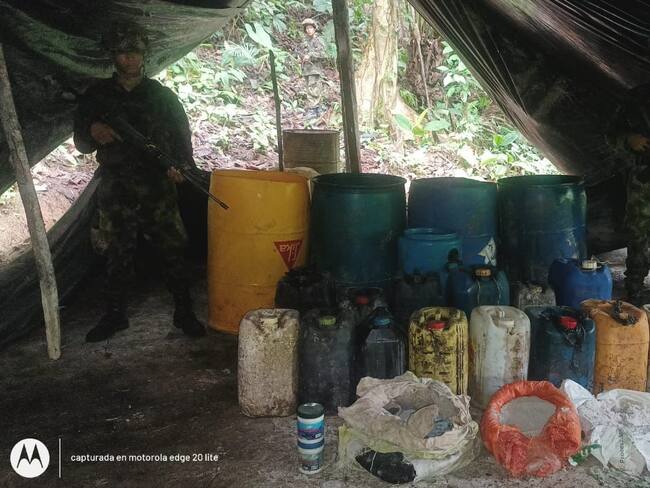 Laboratorio destruido- foto Ejército