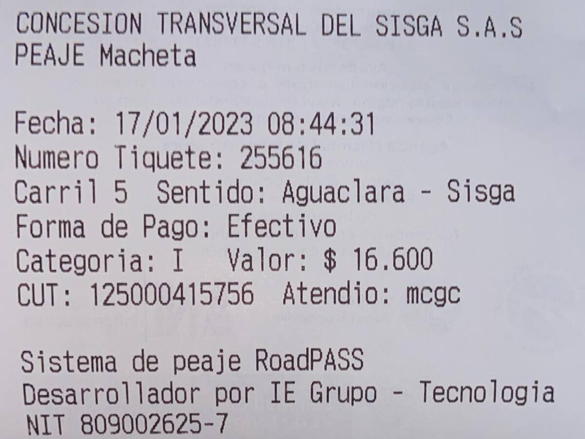 Sin tener en cuenta el decreto 0050 el peaje de Macheta sigue cobrando incremento
