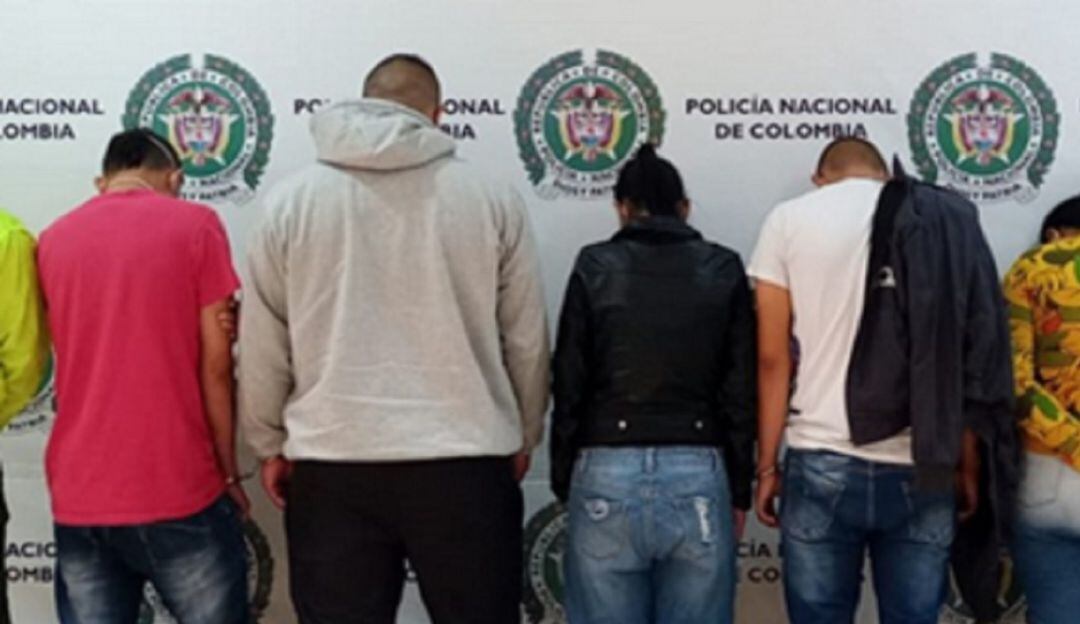 Presuntos integrantes de la banda delincuencial "la secreta" que delinquía en varios municipios del Quindío