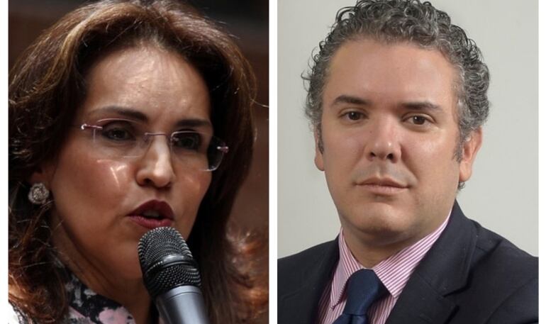 Viviane Morales e Iván Duque