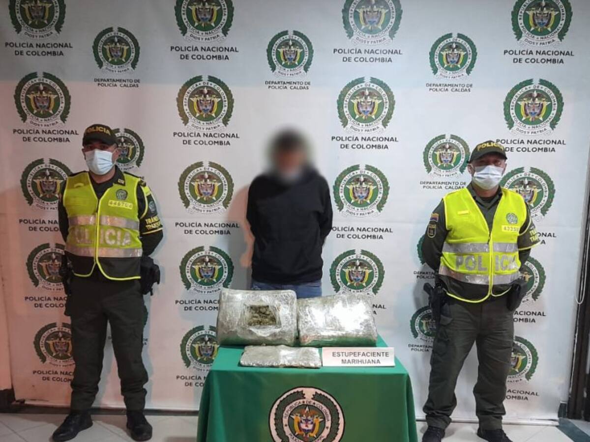 Con 10 mil gramos de marihuana, fue sorprendido un hombre de Cali