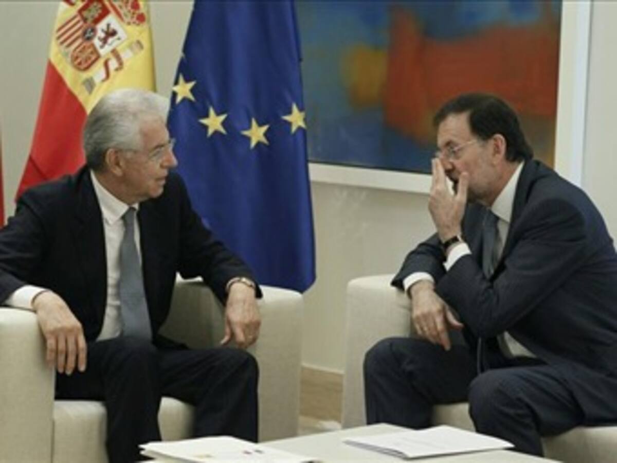 Rajoy y Monti estrechan su cooperación contra la crisis de la zona euro