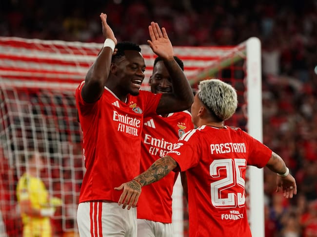 Golazo de Jhon Durán en Benfica vs Celtic por UEFA Europa League. (Photo by Gualter Fatia/Getty Images)