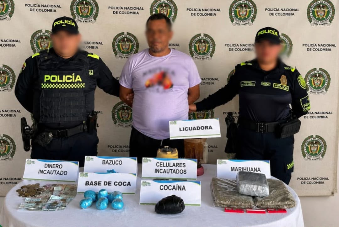 Capturado alias “El Mata”, de 42 años. // Policía de Bolívar
