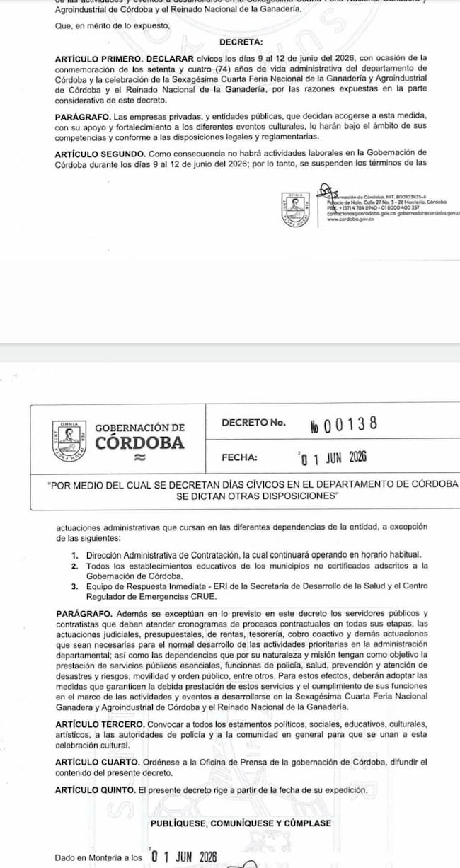 Decreto que regula la semana cívica.
