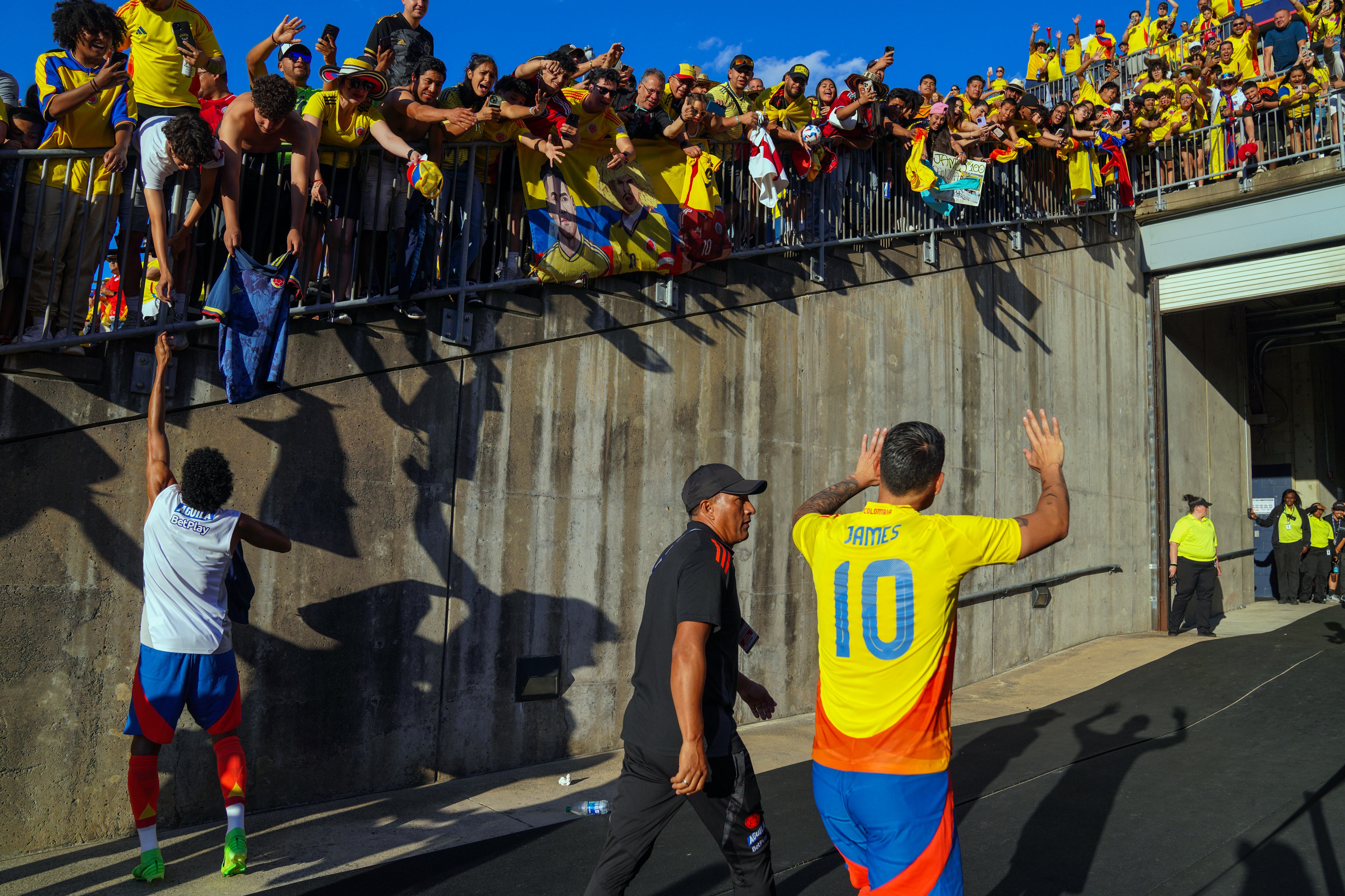 James Rodríguez, volante y capitán de la Selección Colombia. EFE/Joe Buglewicz