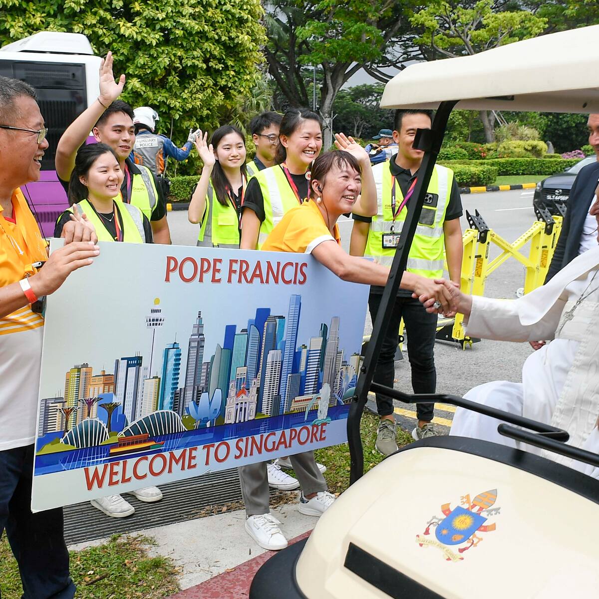 El papa Francisco llega a Singapur, última parada en su gira Asia-Pacífico