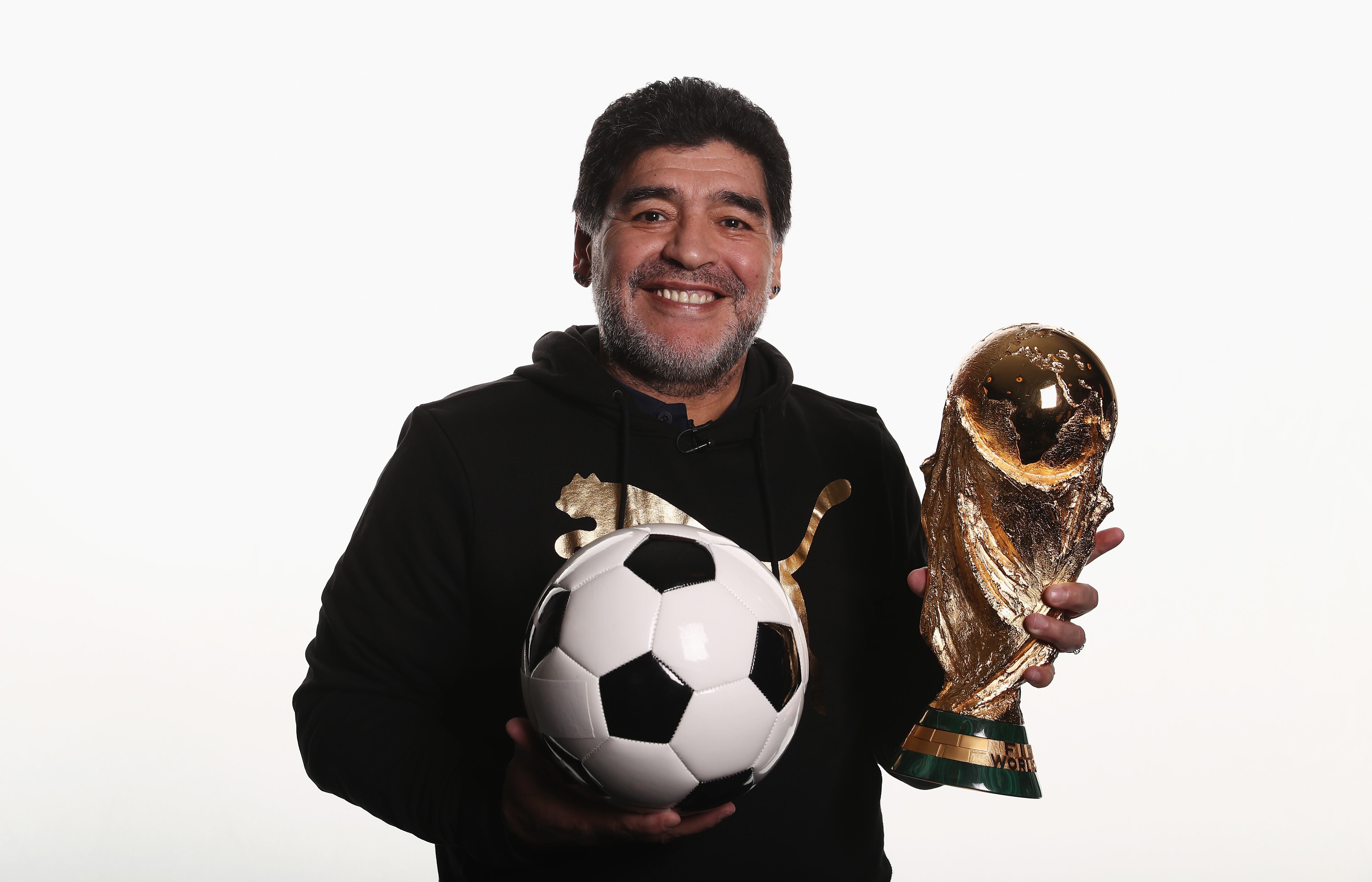 ZURICH, SWITZERLAND - JANUARY 08: Diego Maradona  (Photo by Alexander Hassenstein - FIFA/FIFA via Getty Images)