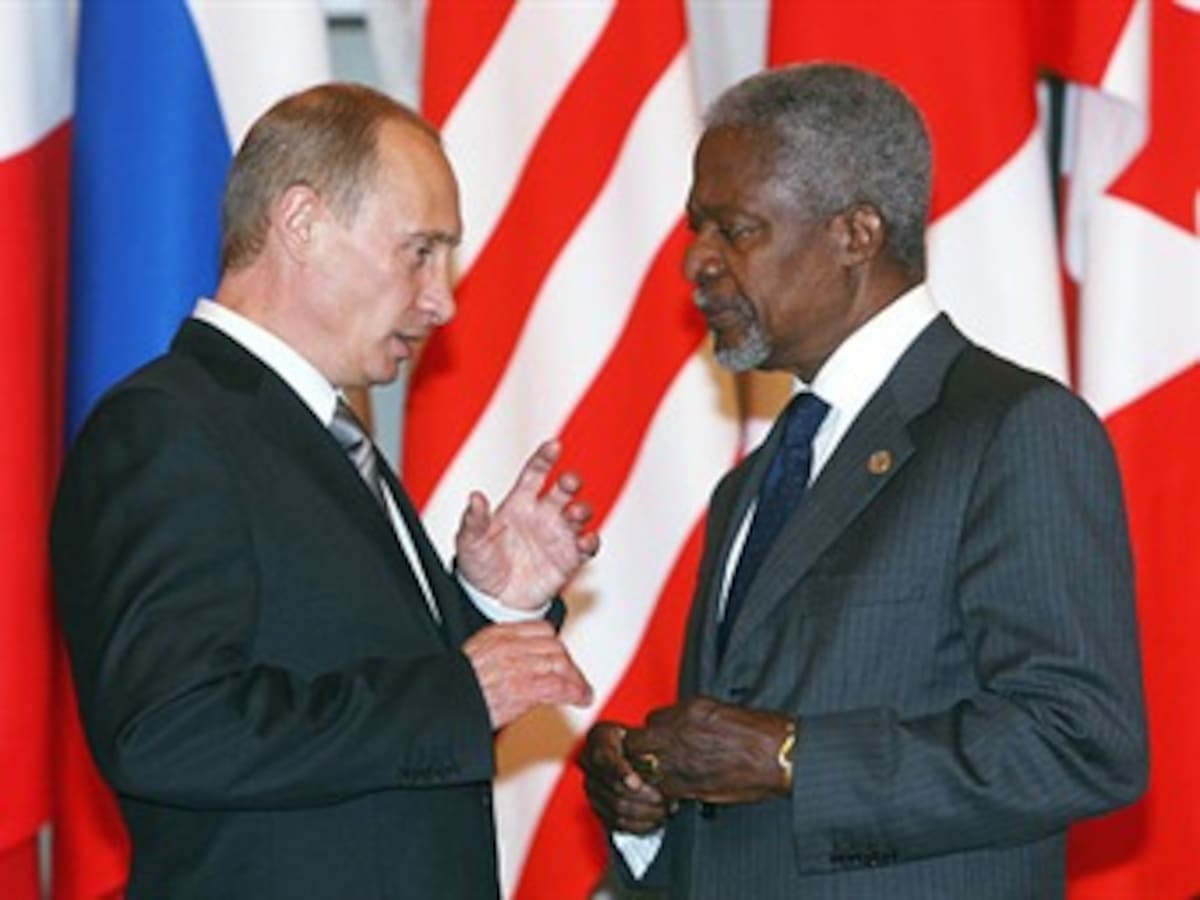 Putin intentará reanimar el plan de paz en Siria en su reunión con Kofi Annan