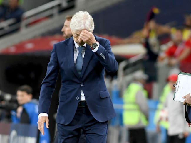 José Pékerman dirigiendo a la Selección Colombia en el Mundial de Rusia 2018.(Colprensa - Cristian Álvarez)