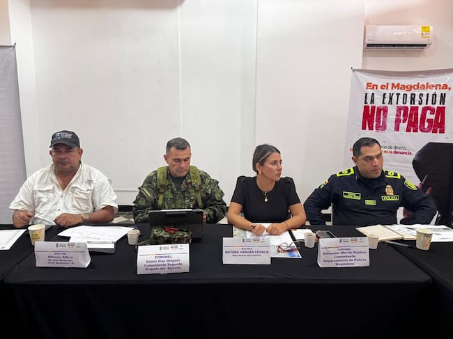 Gobernación lidera Consejo de Seguridad tras hechos de inseguridad en Zona Bananera. Foto: Gobernación.