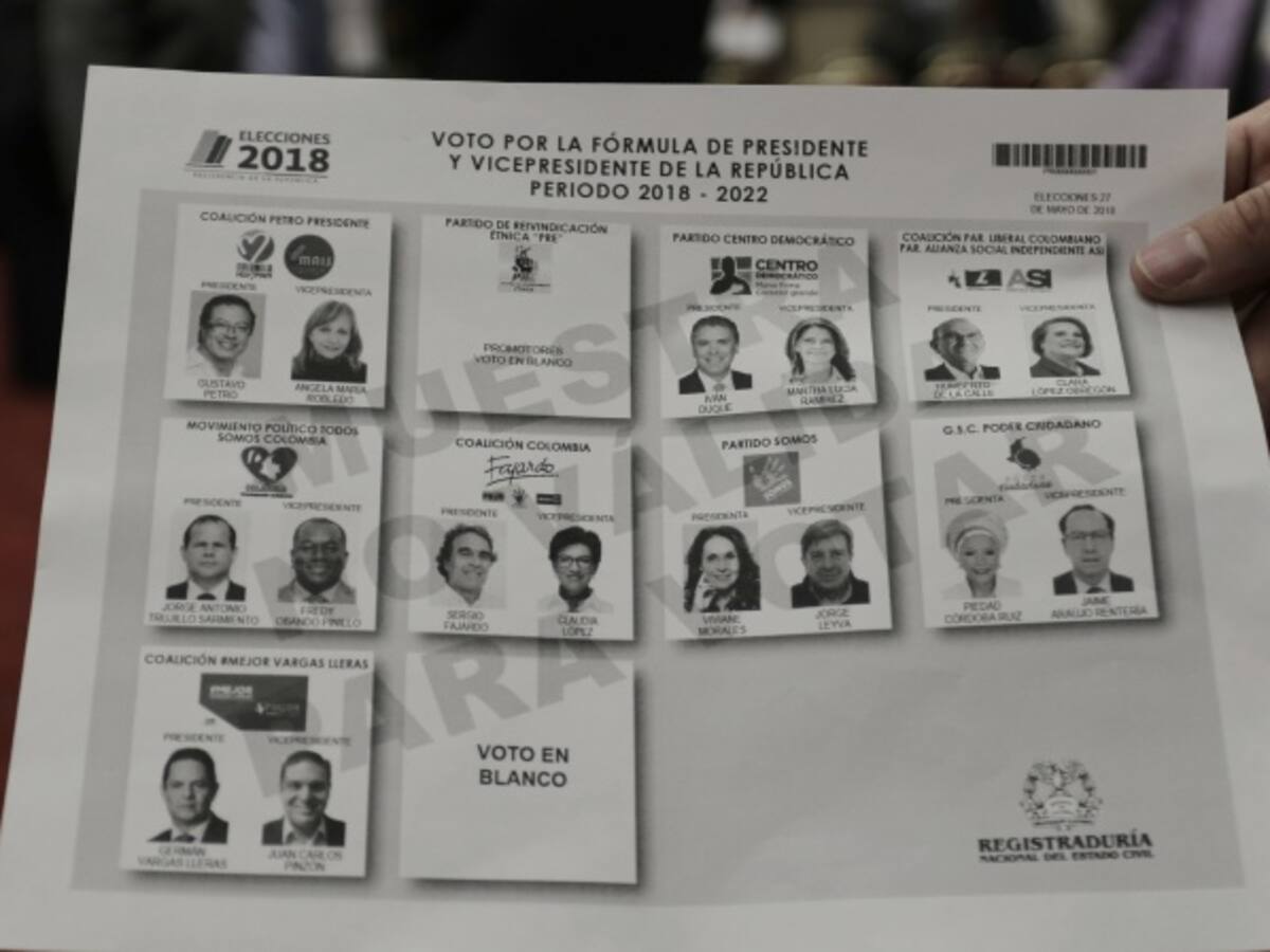 Conozca el tarjetón electoral