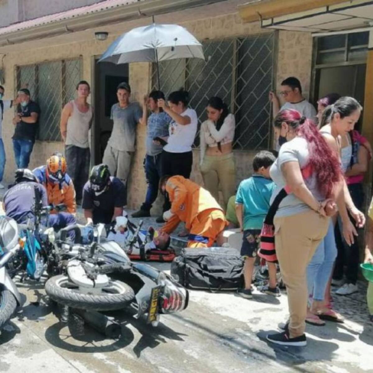 Un choque de dos motocicletas, dejó una persona herida en Anserma, Caldas