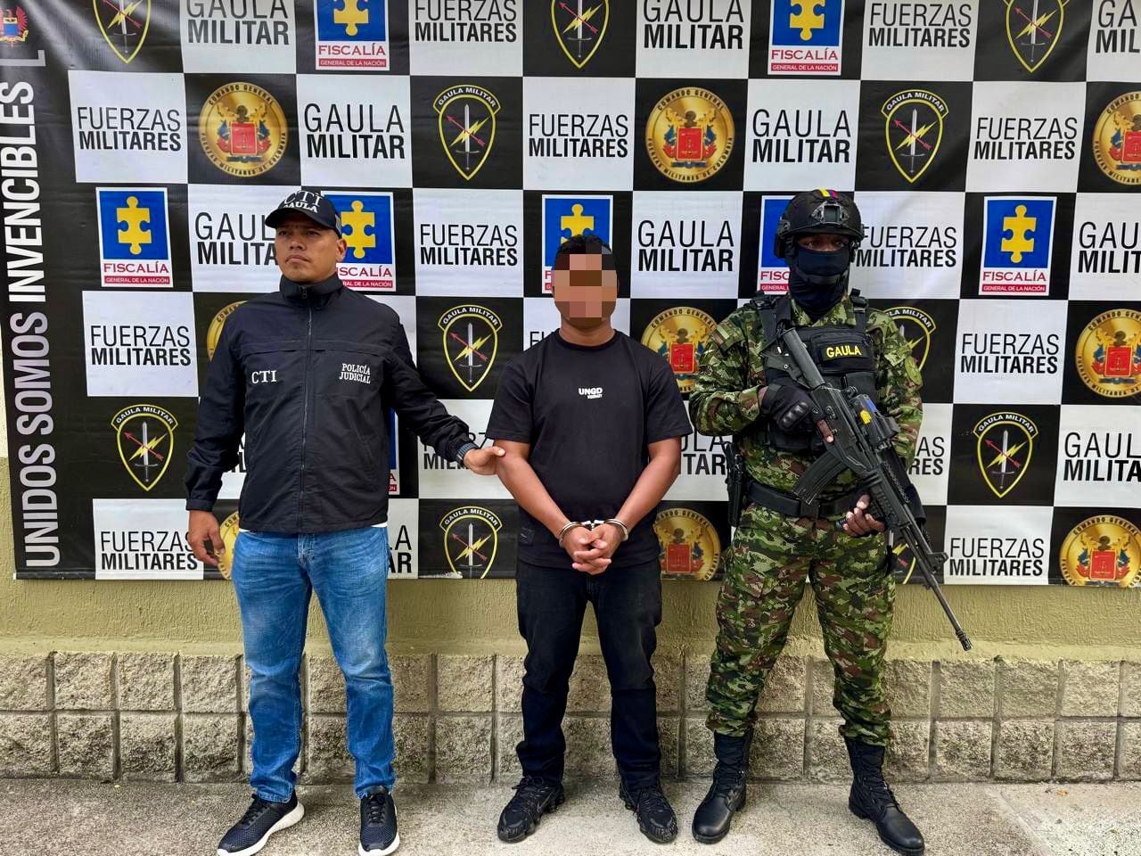 Capturado por extorsionar a un finquero en Antioquia- foto Cuarta Brigada