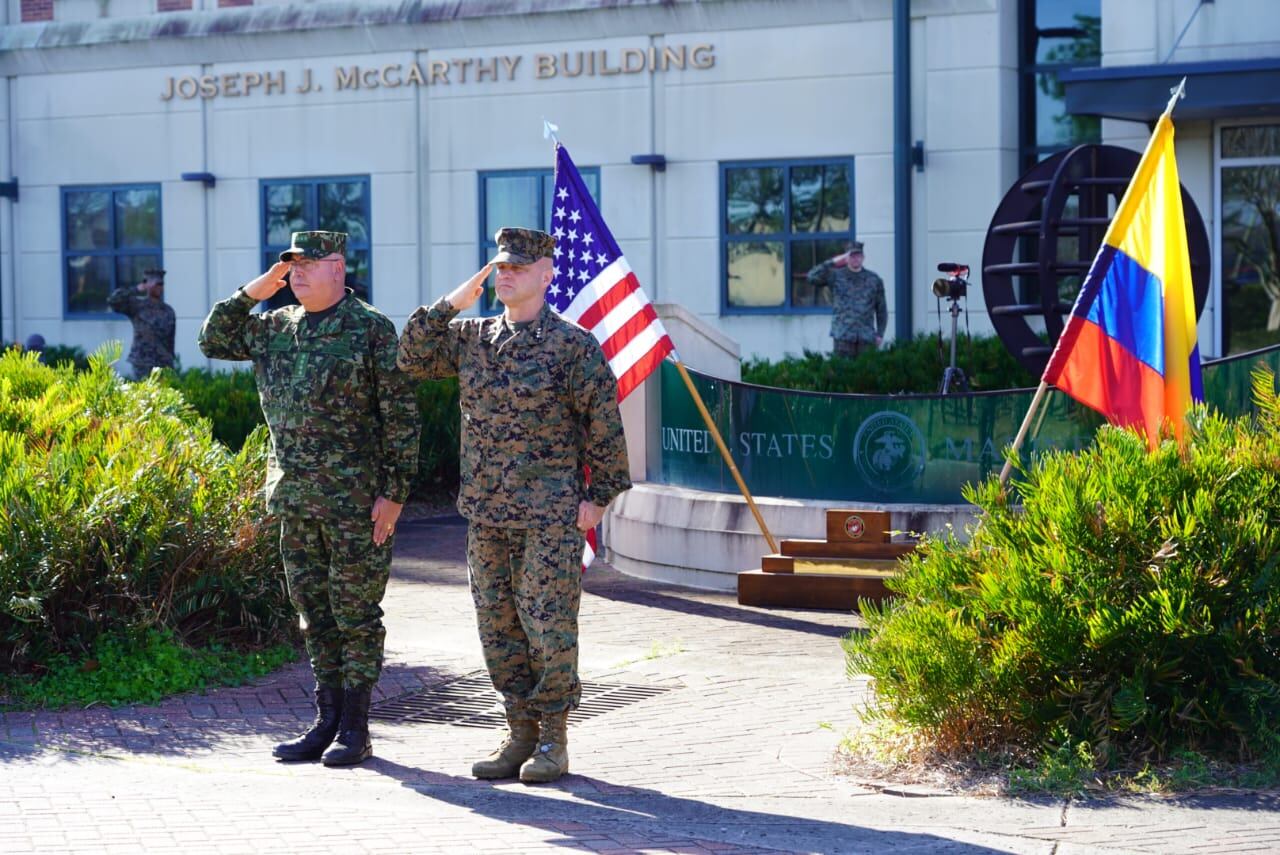 Comandante de las Fuerzas Militares, general Helder Giraldo, en Estados Unidos. Cortesía: FF.MM.