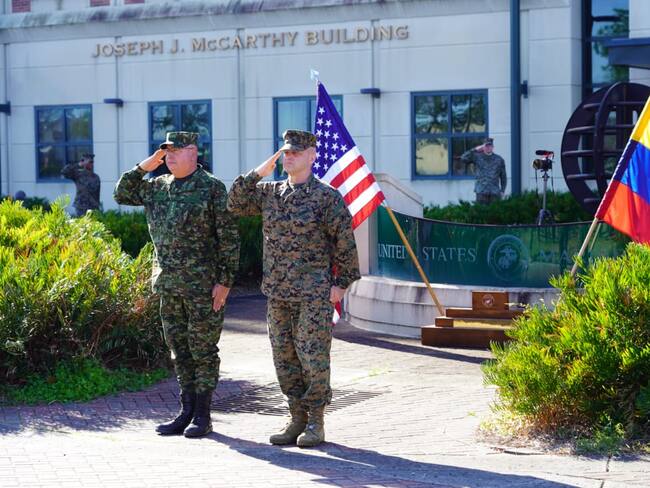 Comandante de las Fuerzas Militares, general Helder Giraldo, en Estados Unidos. Cortesía: FF.MM.