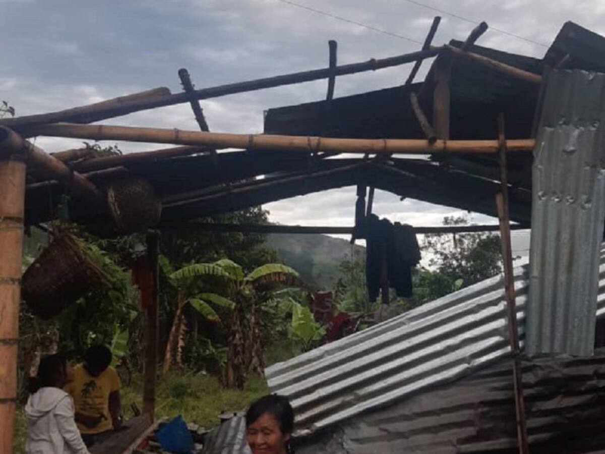 Más de 50 familias afectadas por un vendaval en Frontino, Antioquia
