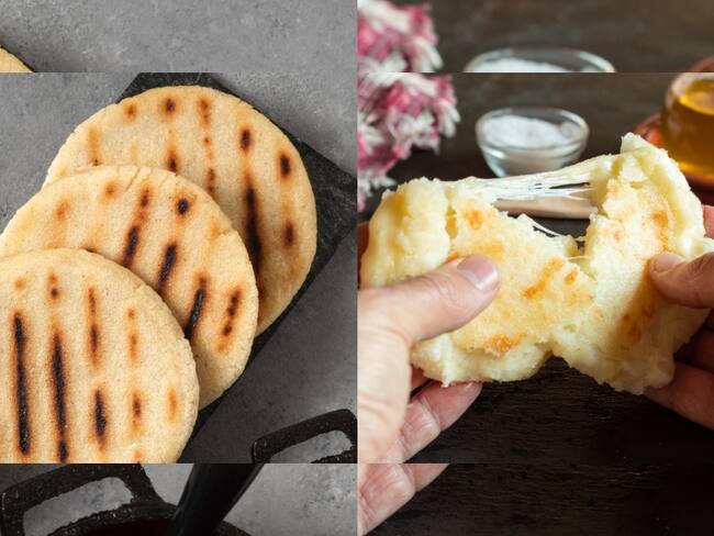Arepa sin y con queso, imagen de referencia // Getty Images