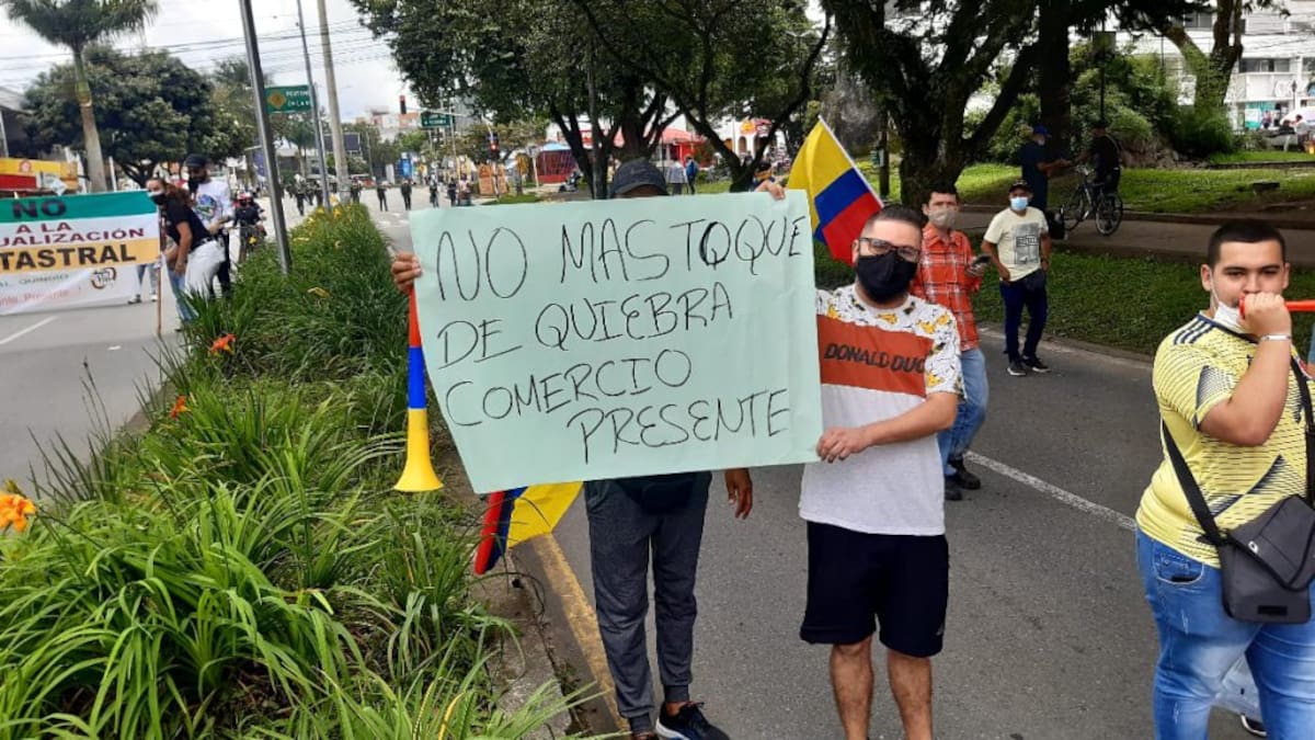 Los comerciantes afectados por la pandemia también en la marcha