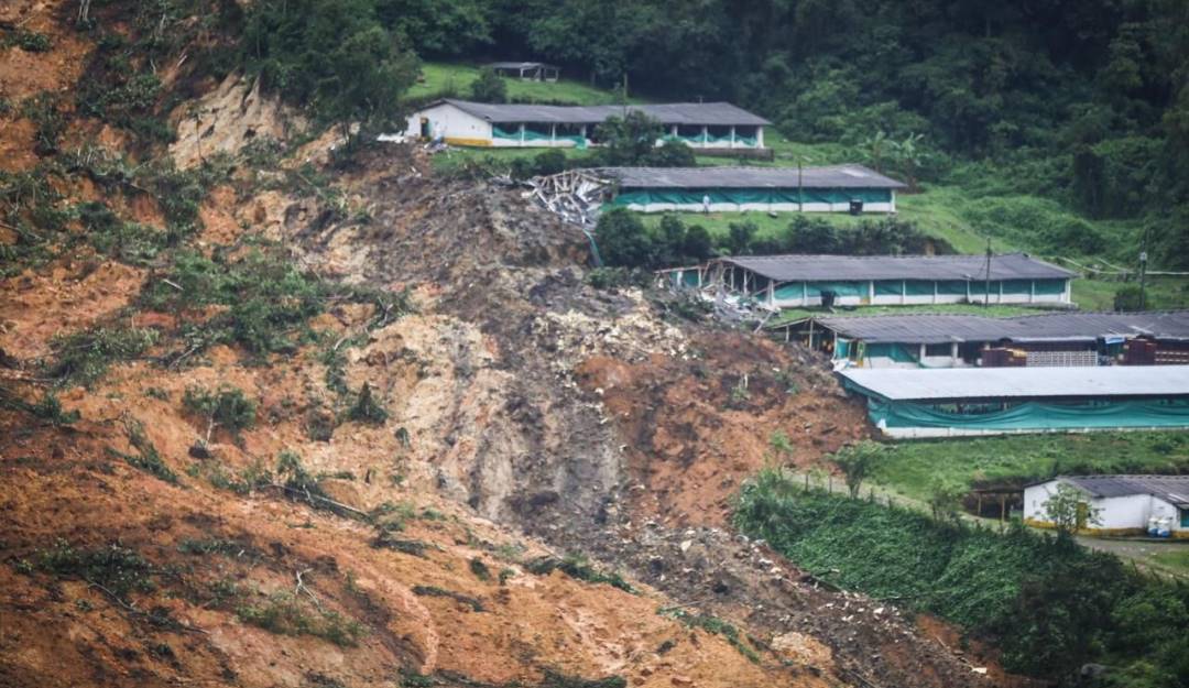 Emergencia en San Antonio de Prado. Foto: Alcaldía de Medellín.