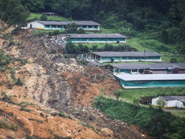Emergencia en San Antonio de Prado. Foto: Alcaldía de Medellín.
