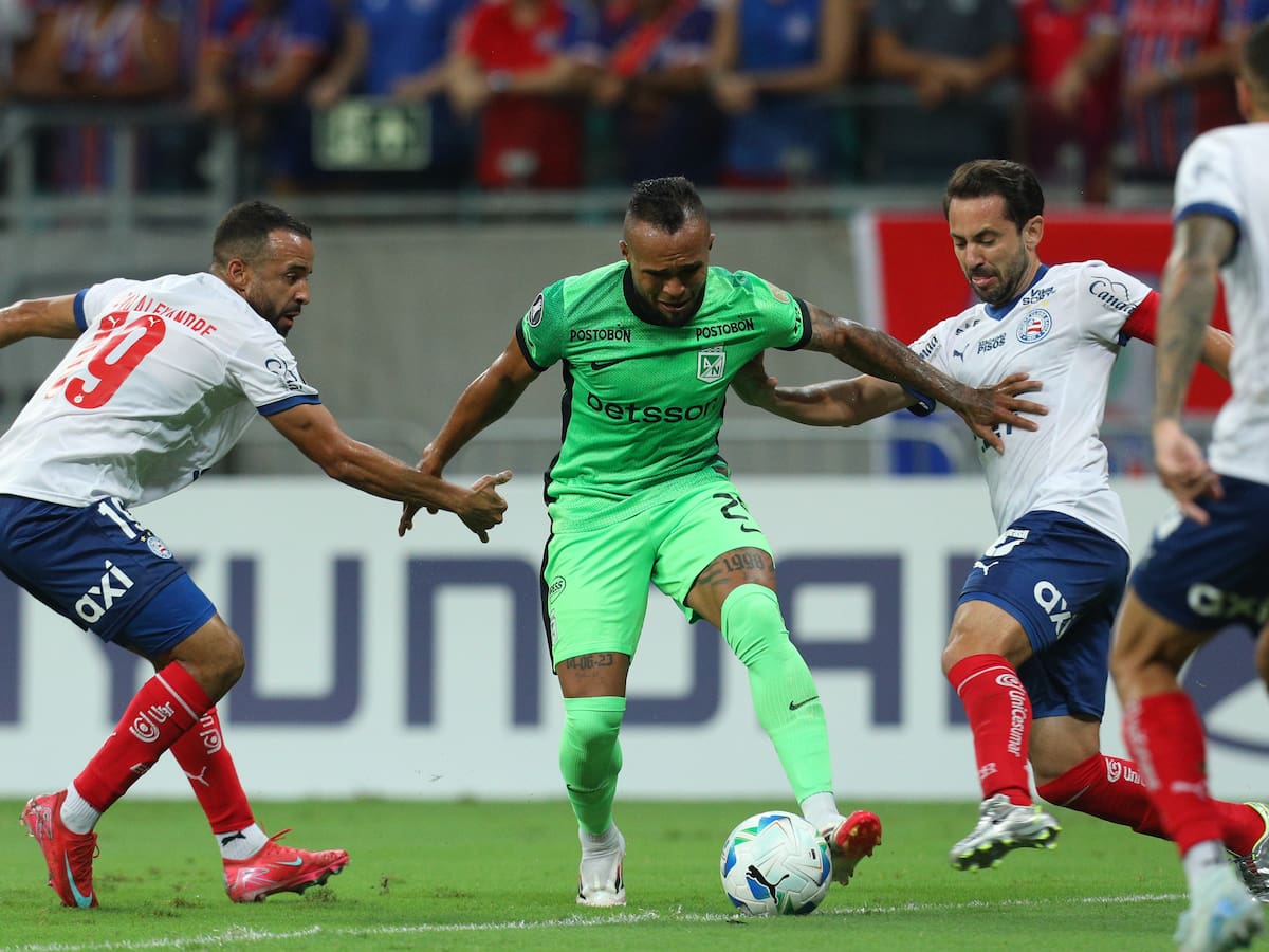 Nacional pierde con Bahía y así queda la tabla de posiciones en Copa Libertadores