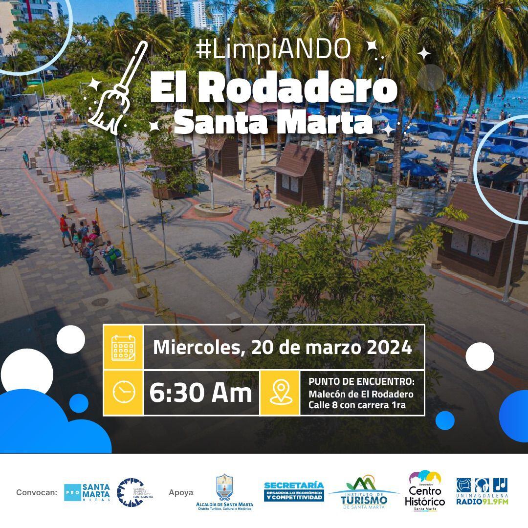 Invitación jornada de limpieza en El Rodadero el próximo 20 de marzo // Imagen de cortesía