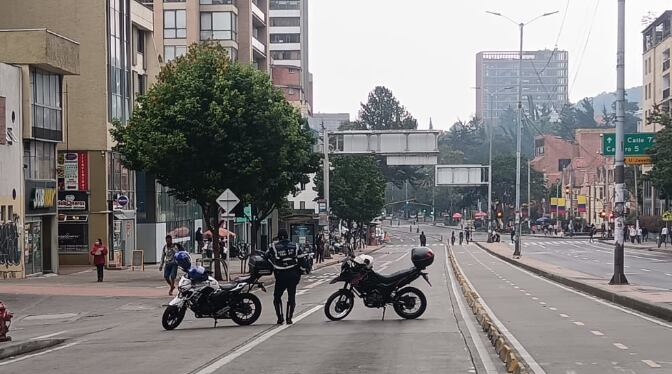 Manifestaciones carrera Séptima - Tránsito Bogotá