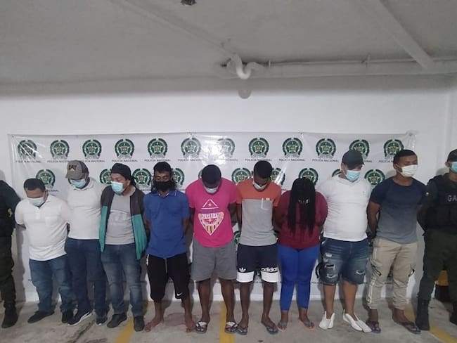 La banda &quot;Los Costeños Barranquillita&quot;, desmantelada por las autoridades en Barranquilla, que se dedicaba a la extorsión.