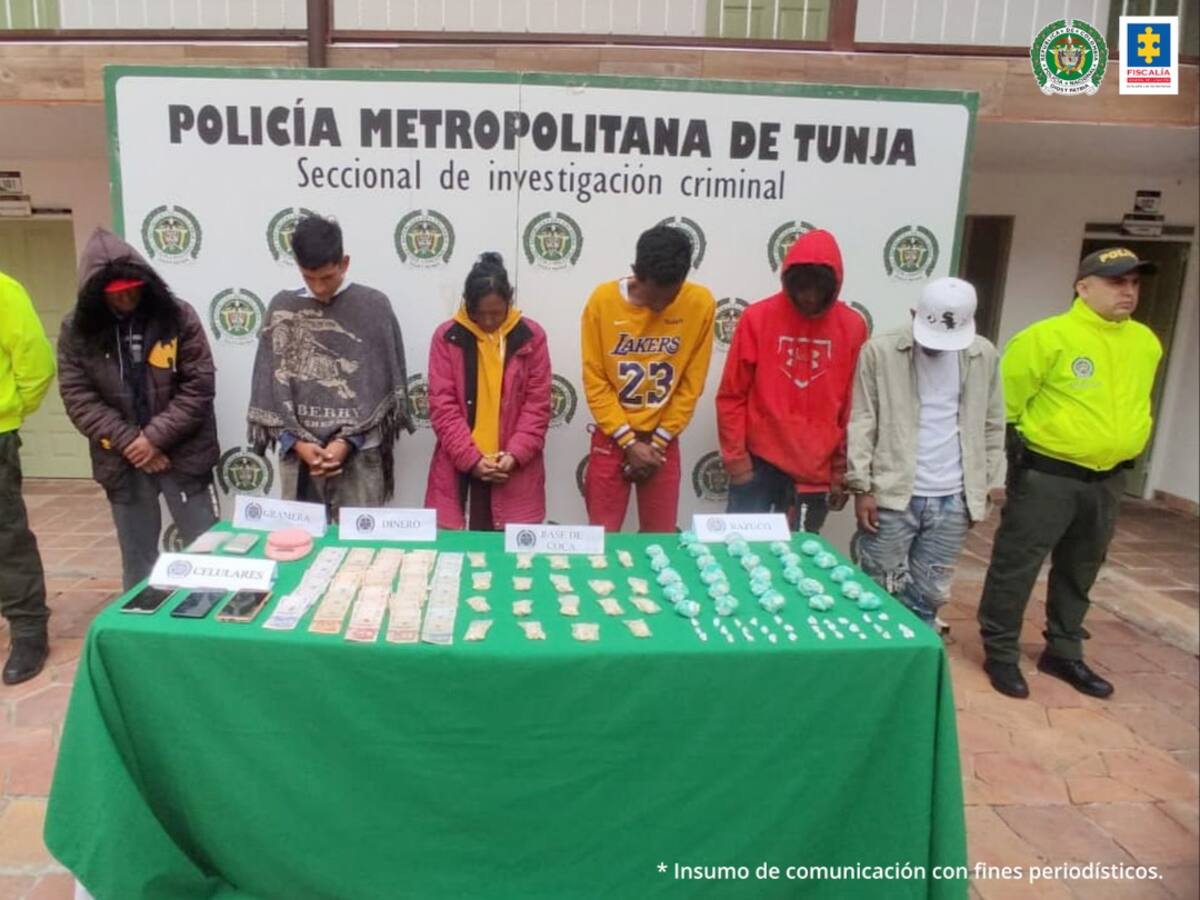 A la cárcel los ‘Plaza Sur’, 6 presuntos delincuentes dedicados al micrótrafico en Tunja