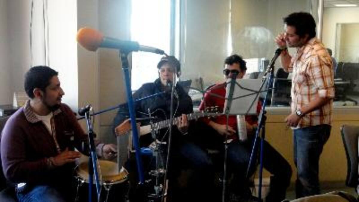 Músicos y Carlos Marín en La Ventana