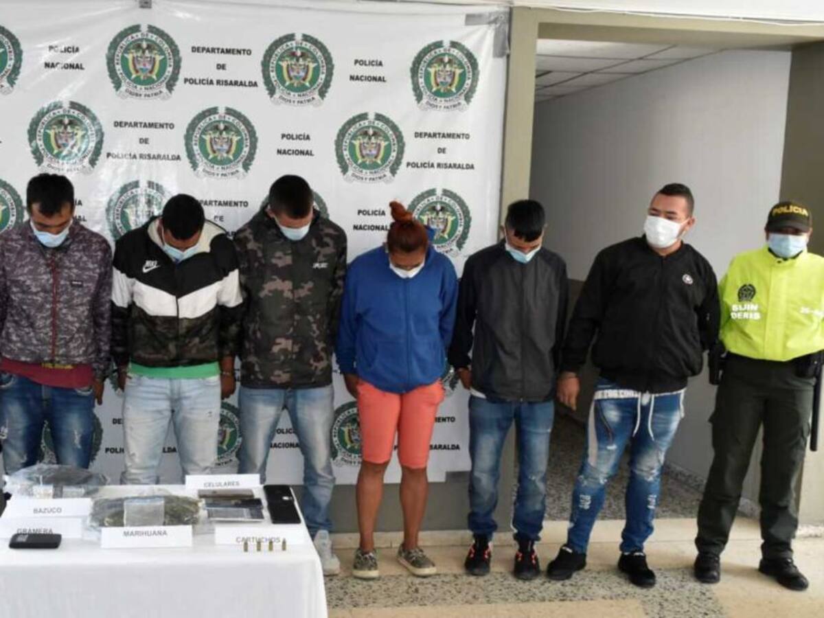 Capturan a 7 presuntos integrantes de una banda delincuencial en Risaralda