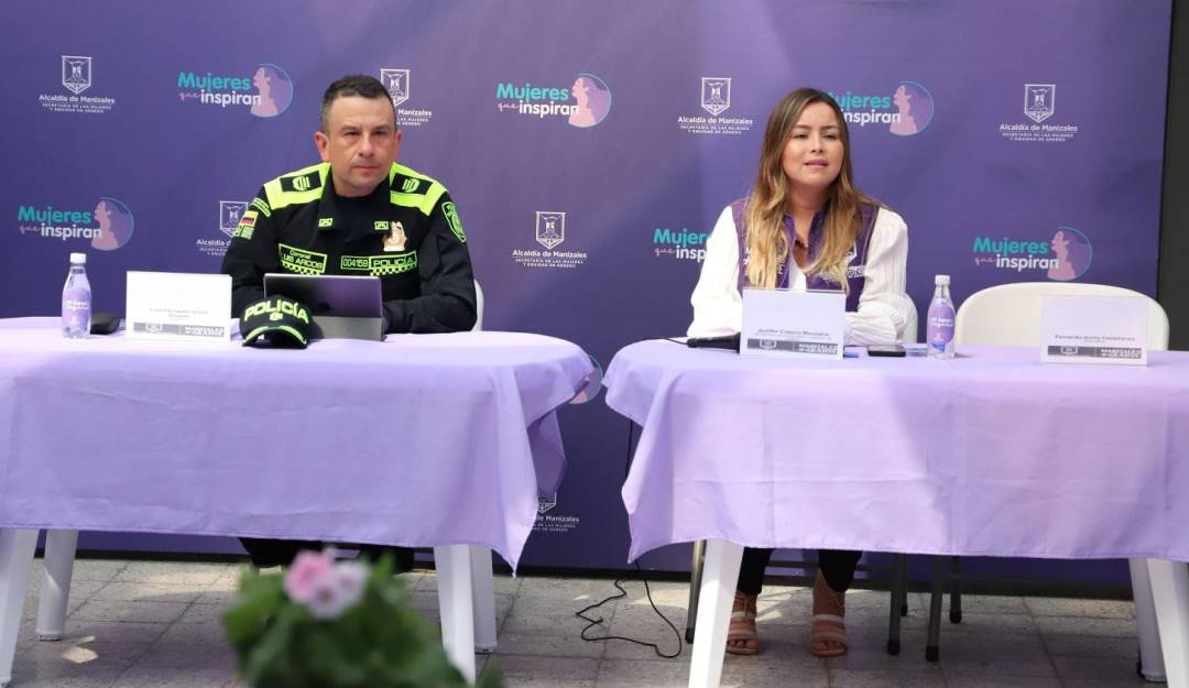 Lideran estrategia para evitar la violencia hacia la mujer. Crédito: Policía Metropolitana de Manizales.