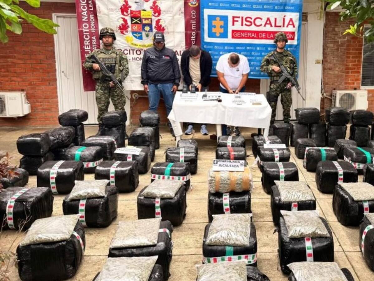 Ejército incautó más de una tonelada de marihuana el norte del Cauca