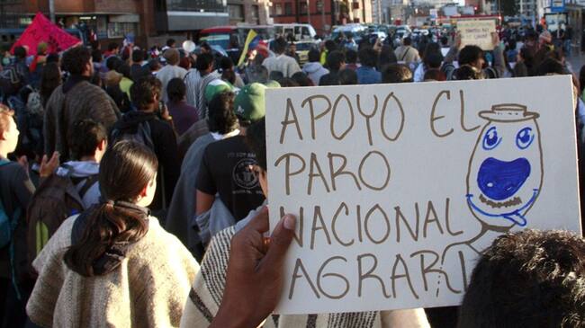 Paro Agrario/ Imagen de referencia. Foto: Colprensa.