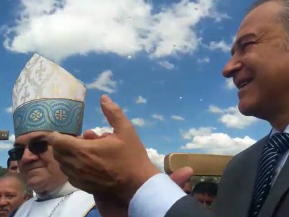 Óscar Naranjo acompaña el traslado de la Virgen de Chiquinquirá hasta Bogotá