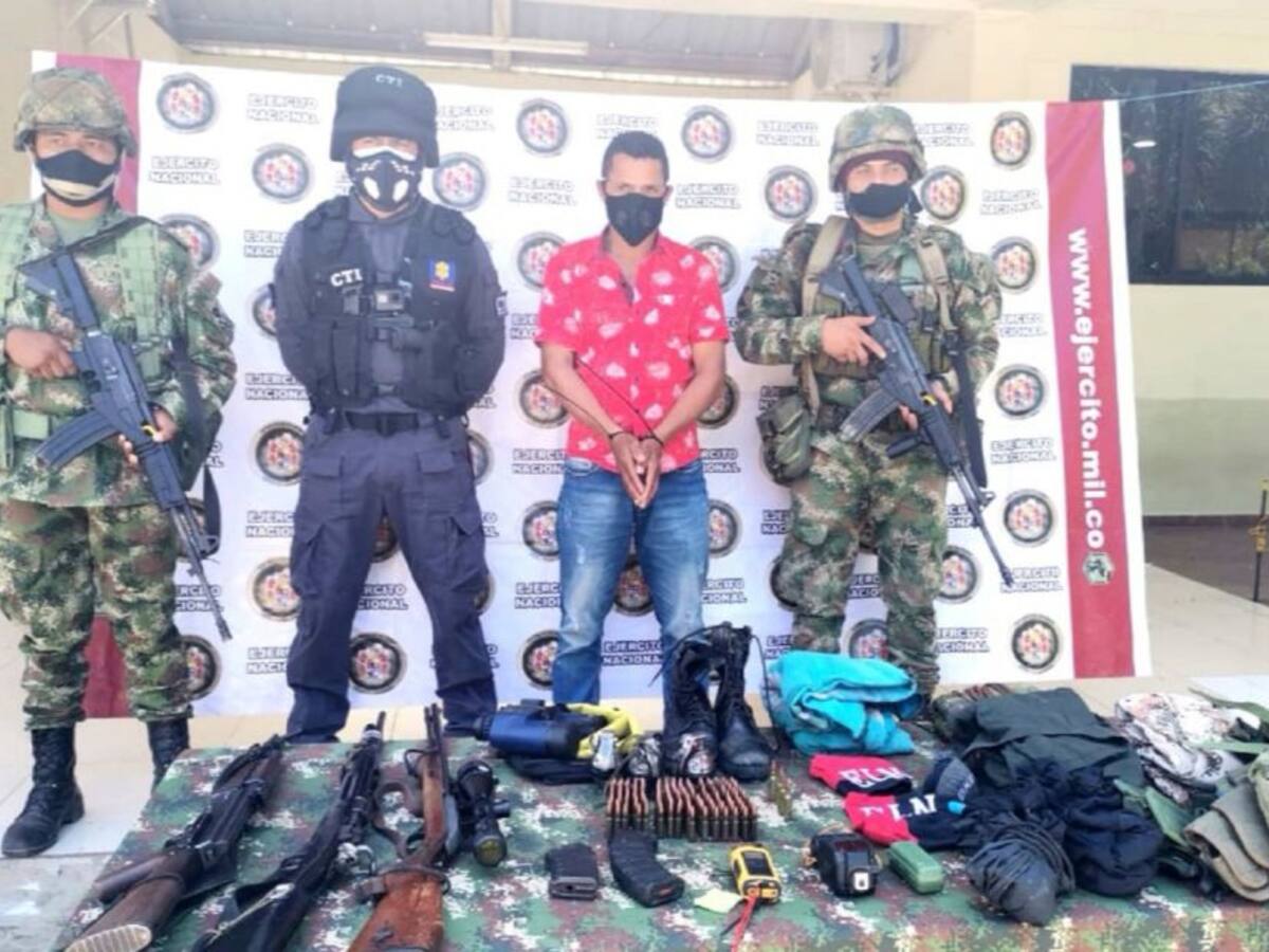 Capturan cabecilla del ELN responsable de ataques a la Policía en Cesar