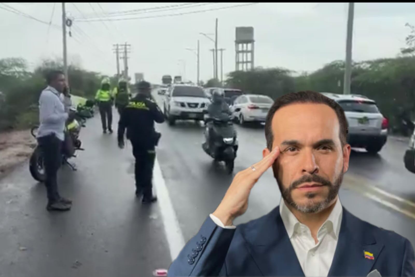 Presidente ordenó despejar la vía y anunció nuevo transformador. FOTO: Captura de video del presidente.