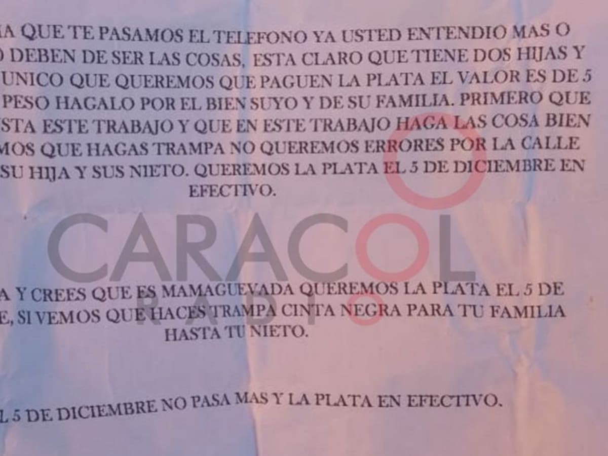 Con estos panfletos extorsionan a comerciantes del sur de Barranquilla