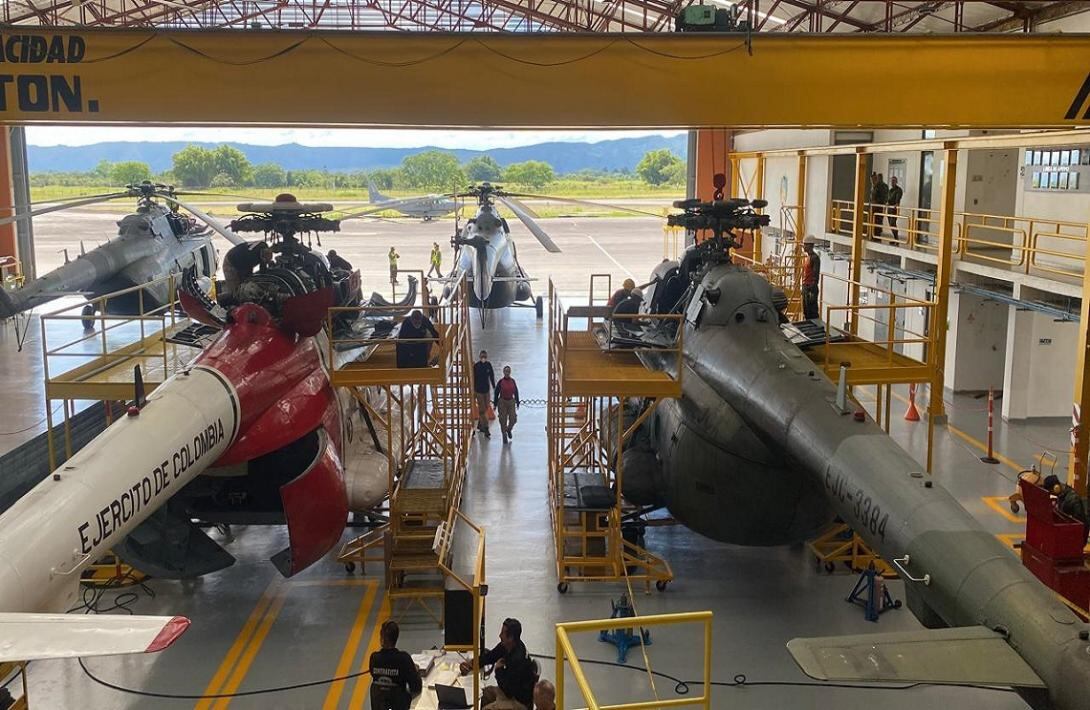 Helicópteros MI-17. Foto: Comando General de las Fuerzas Militares