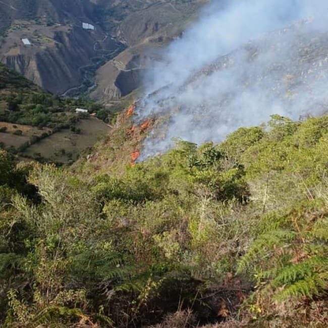 Incendio Guacamayas Boyacá