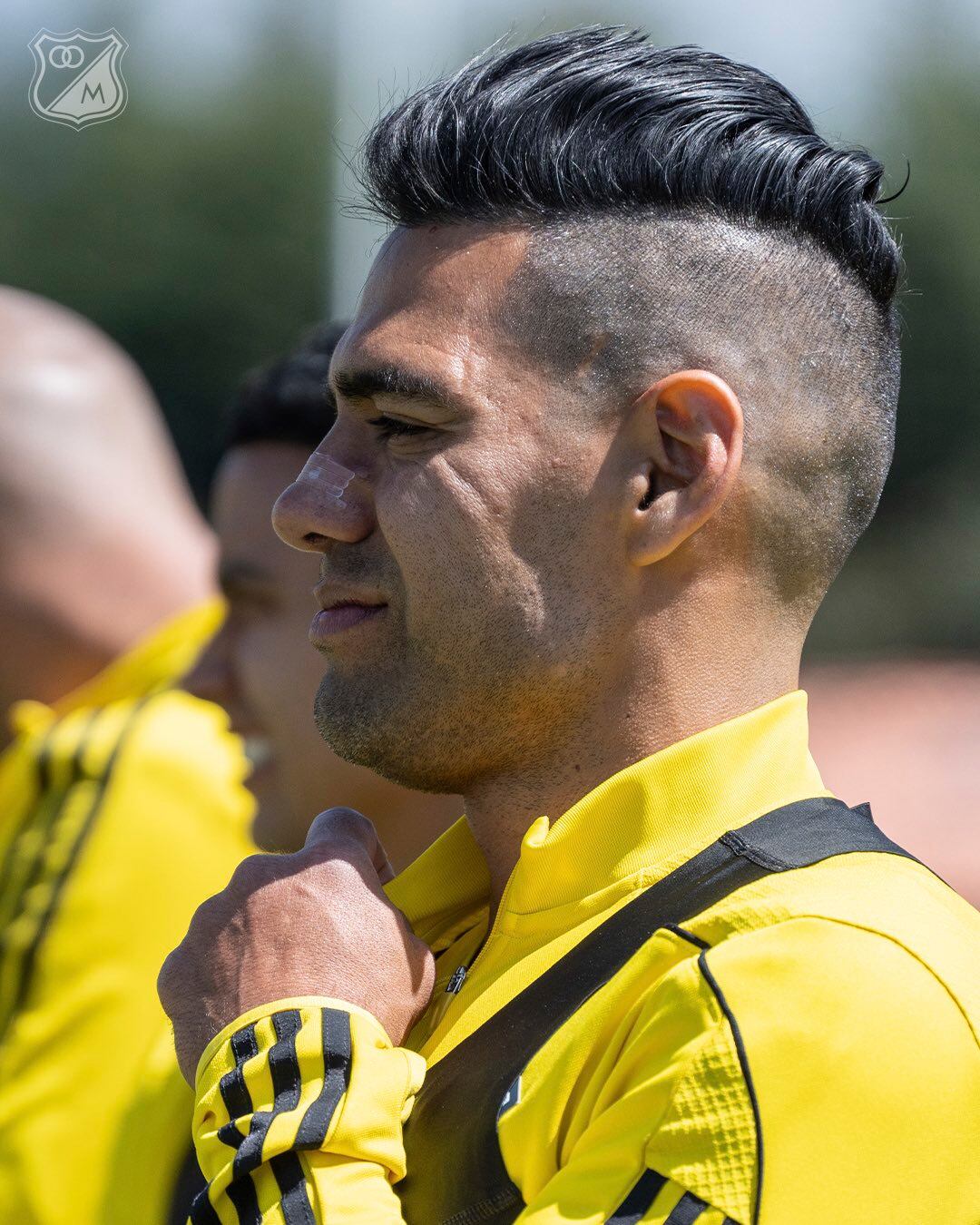 Falcao durante sus entrenamientos de esta semana con Millonarios / Twitter: @MillosFCOficial.