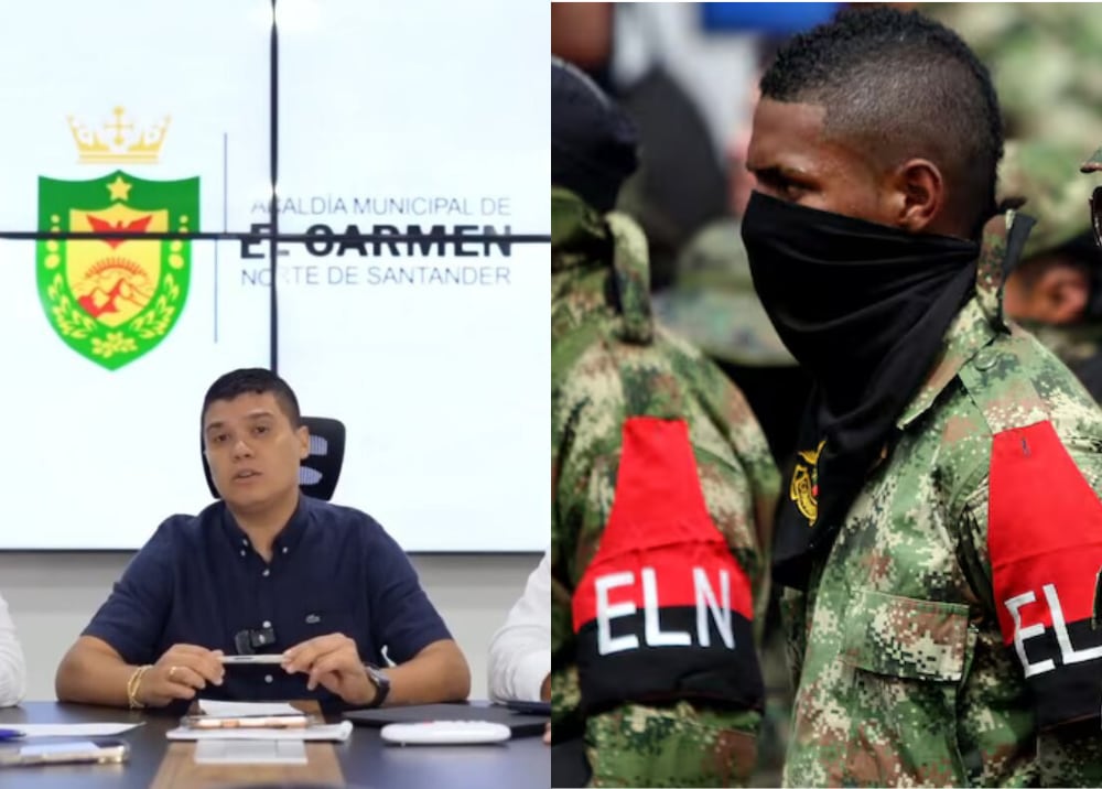 José Reinel Contreras, alcalde de El Carmen, Norte de Santander / ELN (Créditos: Alcaldía de El Carmen e imagen de archivo)