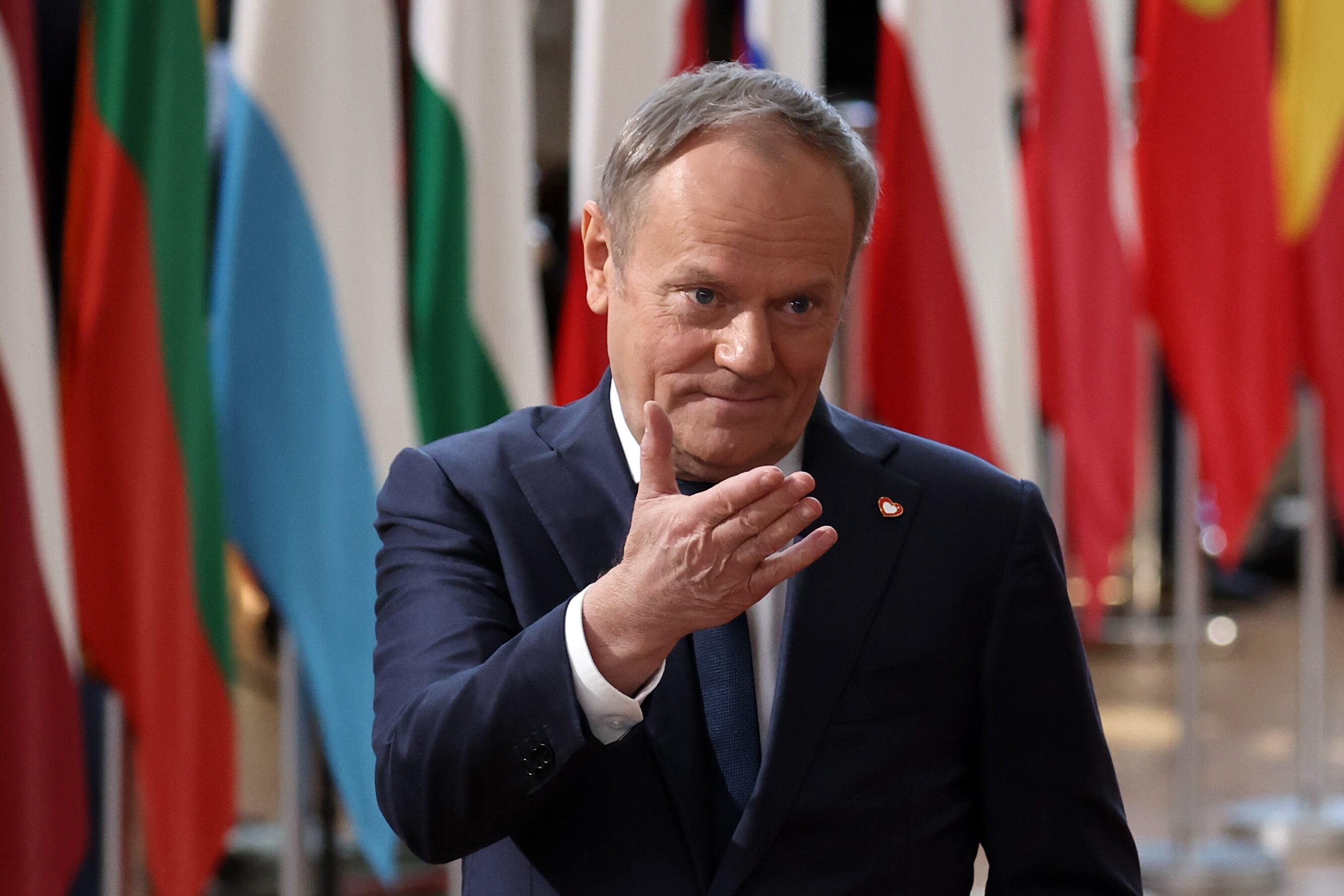 BRUSSELS (Belgium), 06/03/2025.- Poland's prime minister Donald Tusk arrives at an European Council meeting in Brussels, Belgium, 06 March 2025. The EU leaders are convening for a special summit to discuss ongoing support for Ukraine and enhance European defence. (Bélgica, Polonia, Ucrania, Bruselas) EFE/EPA/CHRISTOPHE PETIT TESSON